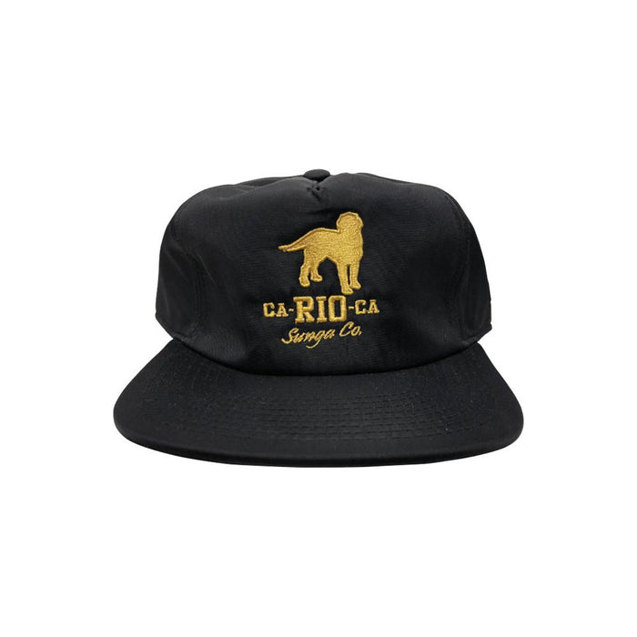 Black CA-RIO-CA Hat with Logo in Gold  SNAPBACK HAT