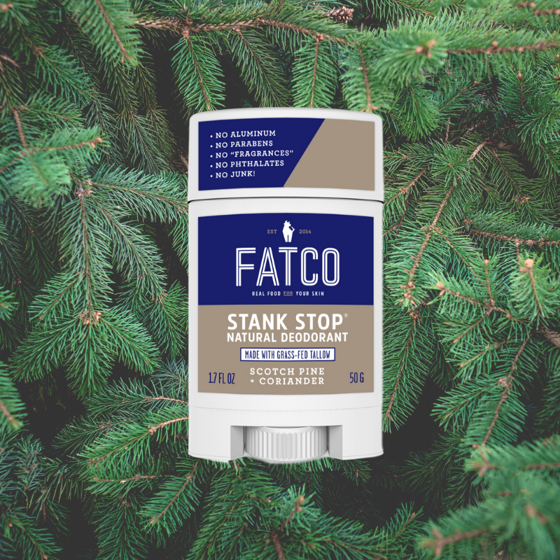 FATCO Skincare Products Stank Stop Deodorant Stick, Scotch Pine + Coriander, 1.7 Oz