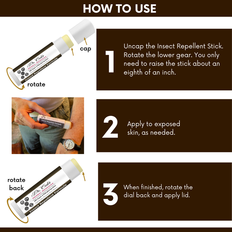COLEHERBALS LLC 15 - Dr. Cole's Insect Repellent Stick Herbal White Smoke