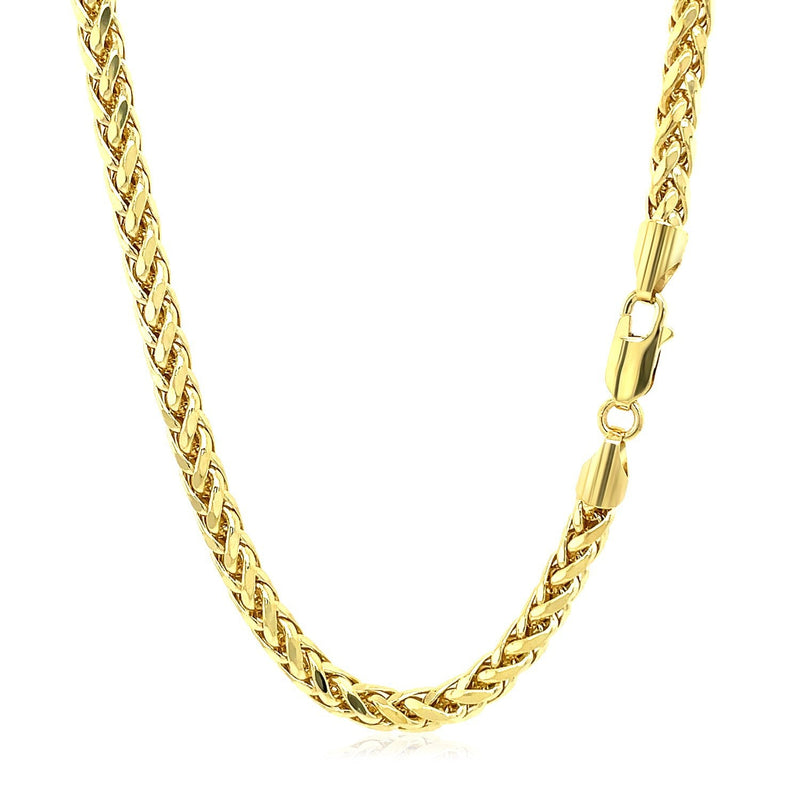 Bids.com 4.1mm 14k Yellow Gold Diamond Cut Round Franco Chain Necklaces