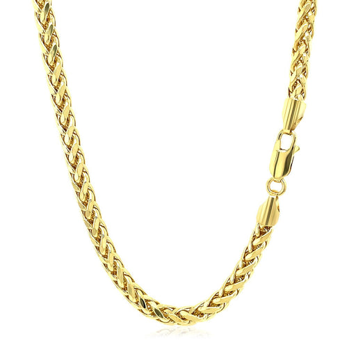 Bids.com 4.1mm 14k Yellow Gold Diamond Cut Round Franco Chain Necklaces
