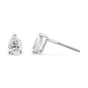 Bids.com 14K White Gold 1/2 Cttw Pear Shape Solitaire Lab Grown Diamond Stud Earrings (F-G Color, VS2-SI1 Clarity) Earrings