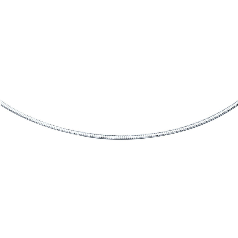 Bids.com 14k White Gold Classic Omega Style Chain (2 mm) Necklaces