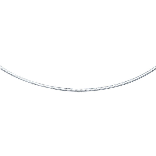 Bids.com 14k White Gold Classic Omega Style Chain (2 mm) Necklaces