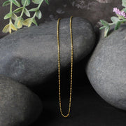 Bids.com 14k Yellow Gold Diamond-Cut Bead Chain 1.0mm Necklaces