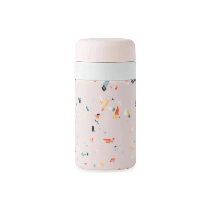 The Bullish Store - 12Oz Terrazzo Porter Insulated Bottle In Blush | Insulated Ceramic Bottle