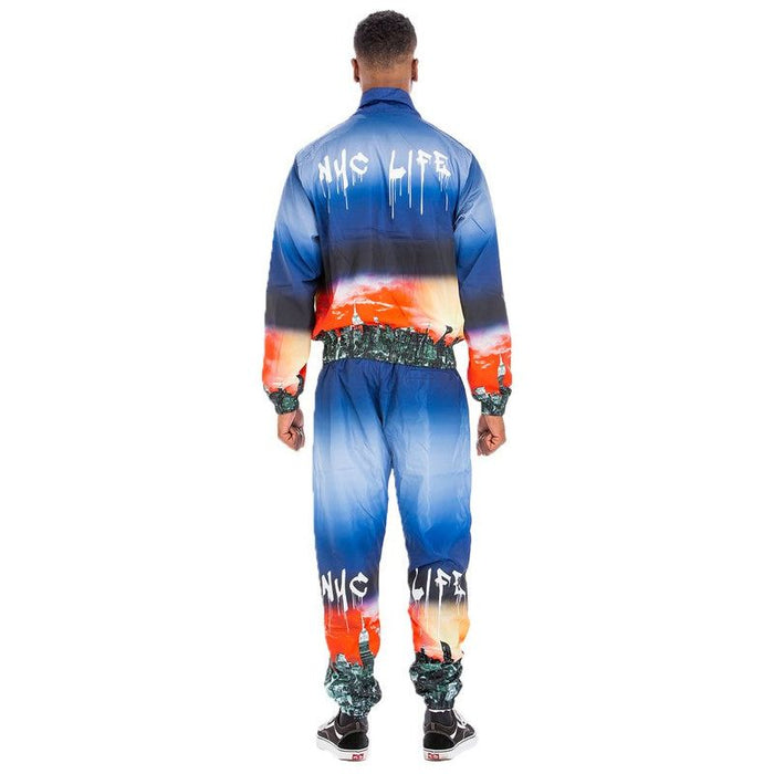 Nyc Life La Life Print Windbreak Track Suit