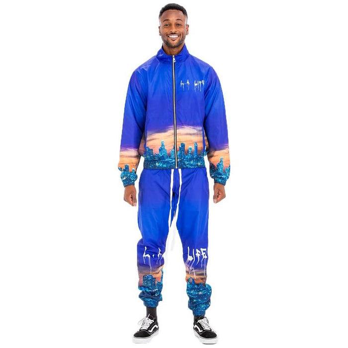 Nyc Life La Life Print Windbreak Track Suit