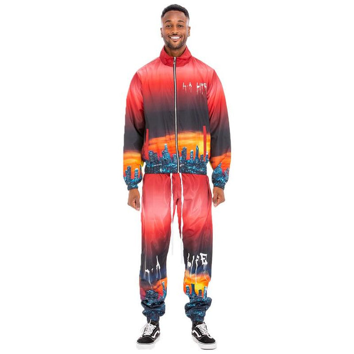 Nyc Life La Life Print Windbreak Track Suit