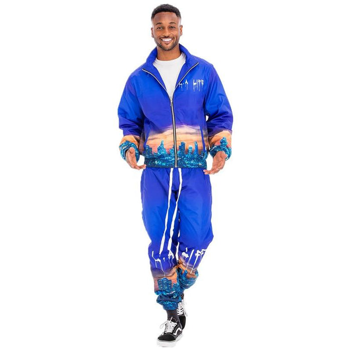 Nyc Life La Life Print Windbreak Track Suit