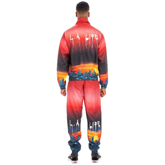 Nyc Life La Life Print Windbreak Track Suit