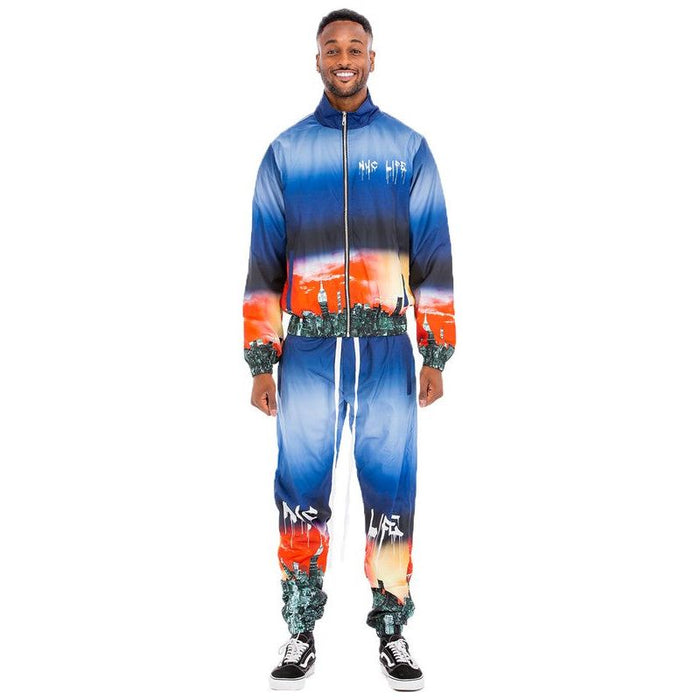 Nyc Life La Life Print Windbreak Track Suit