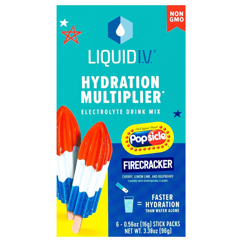 Liquid I.V. Liquid I.V.® Hydration Multiplier® Electrolyte Drink Mix – Popsicle® Firecracker Beverages