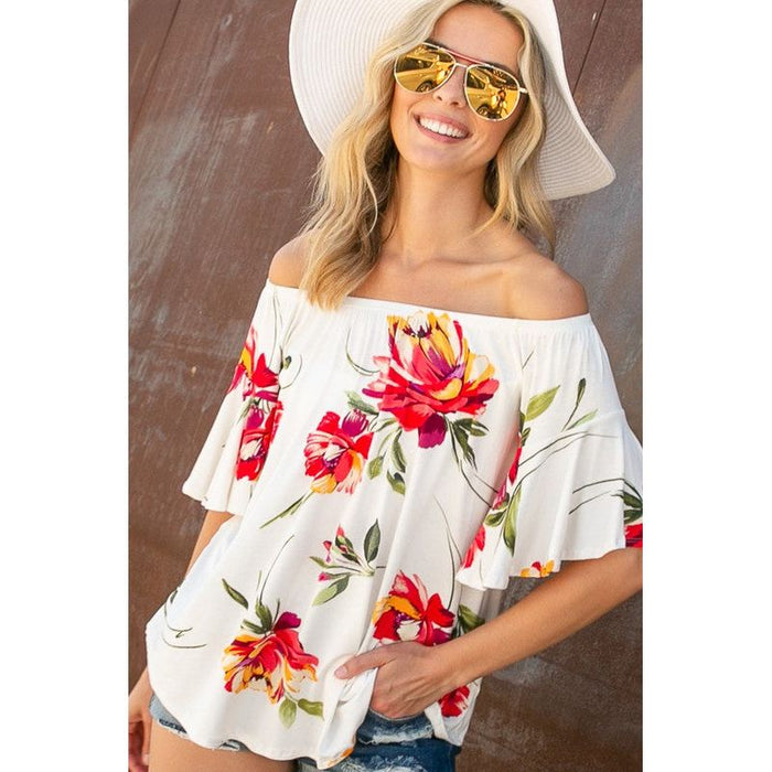 FLORAL OFF SHOULDER TOP