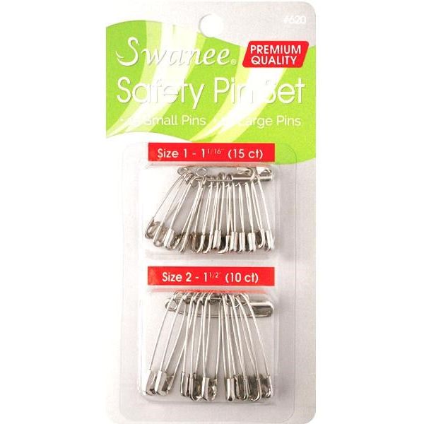 Annie Annie Swanee Safety Pin Set 25ct Safety Pins White Smoke