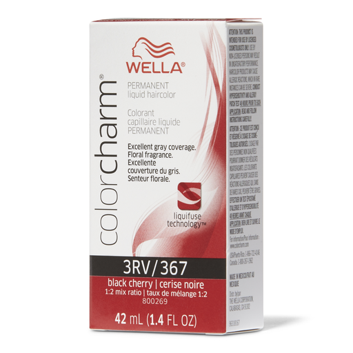 Wella Wella Charm Liquid Permanent Hair Color, 367/3rv Black Cherry Hair Color Lavender