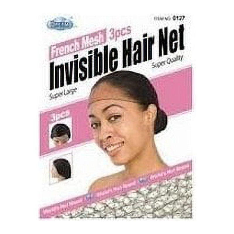 Dream Dream Invisible Hair Net Super Large 3 Count Black Hair Nets