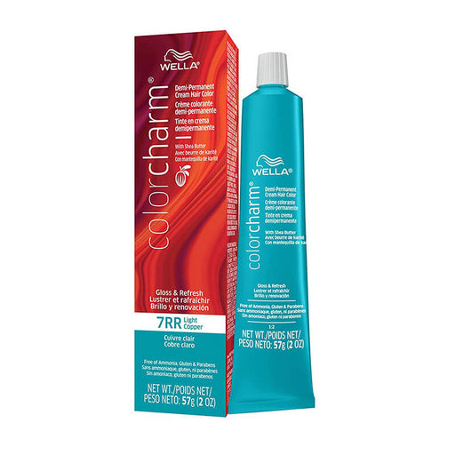 Wella Wella Color Charm Gloss & Refresh Demi-Permanent Cream Hair Color - 7RR - Light Copper Hair Color White Smoke