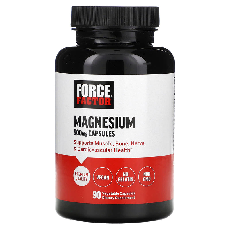 Force Factor Force Factor Magnesium, 500 Mg, 90 Vegetable Capsules Vitamins & Supplements