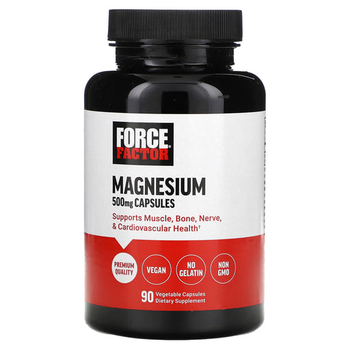 Force Factor Force Factor Magnesium, 500 Mg, 90 Vegetable Capsules Vitamins & Supplements