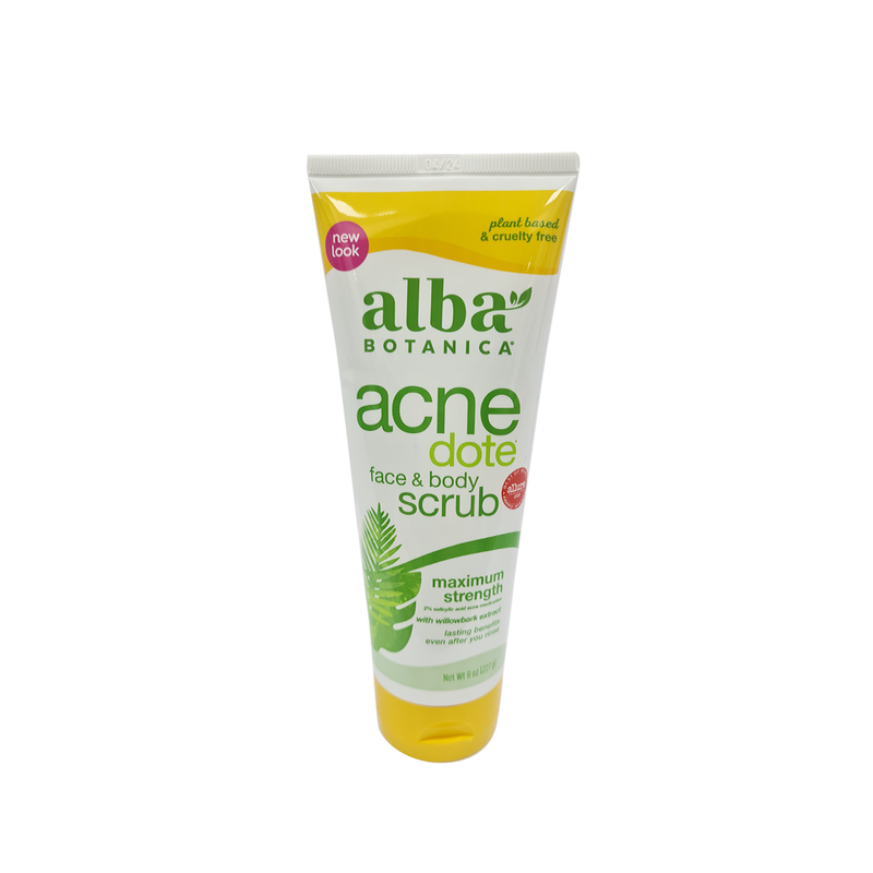 Alba Botanica Alba Botanica Acne Dote Face & Body Scrub Maximum Strength 8 Oz Scrubs