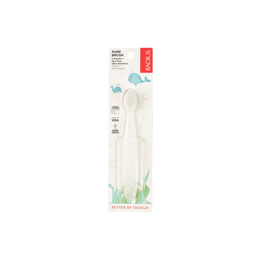 Radius Radius Pure Baby Toothbrush 6by – 18 Months Ultra Soft, Case Of 6 Toothbrushes
