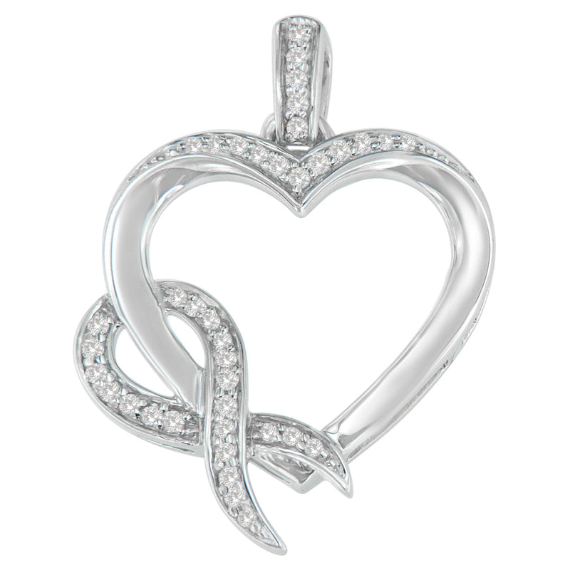 Bids.com .925 Sterling Silver 1/6 cttw Diamond Heart Pendant Necklace (H-I, I1-I2) Necklaces
