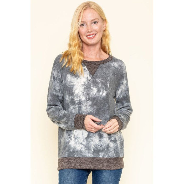 Tie Dye Raglan Two Tone Tunic