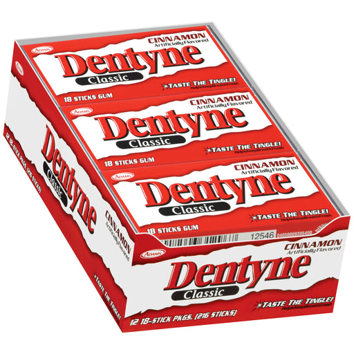 Dentyne Dentyne Gum, Classic Cinnamon, 18 Piece Pack Candy & Chocolate White Smoke
