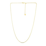Bids.com 14k Yellow Gold Adjustable Popcorn Chain 1.3mm Necklaces