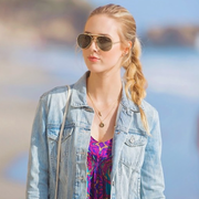 zeroUV Large Premium Metal Aviator Sunglasses W/ Spring Temples 1377 Sunglasses