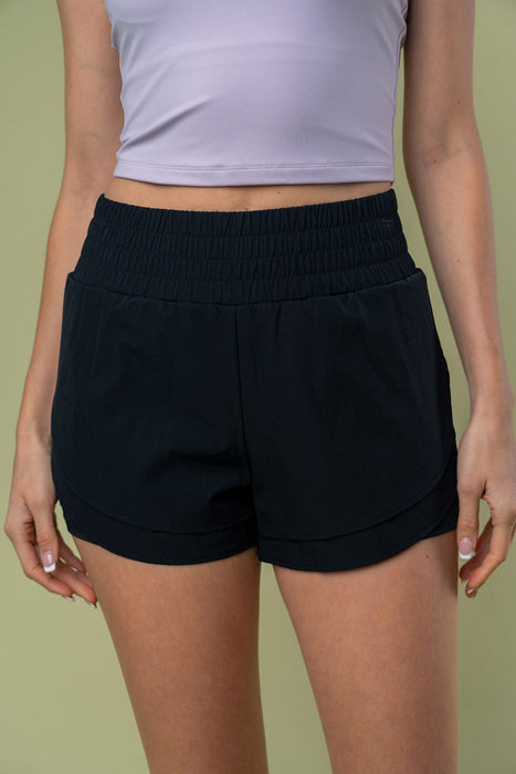 White Birch High Waisted Knit Shorts