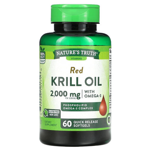 Nature's Truth Nature's Truth Krill Oil, 100% Pure Red, 1000 Mg, Softgels Vitamins & Supplements