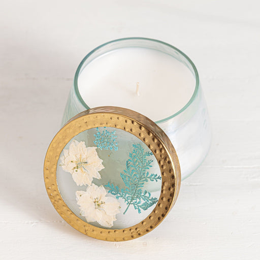 Rosy Rings Pacific Coast Medium Watercolor Pressed Floral Candle Pressed Floral Candles