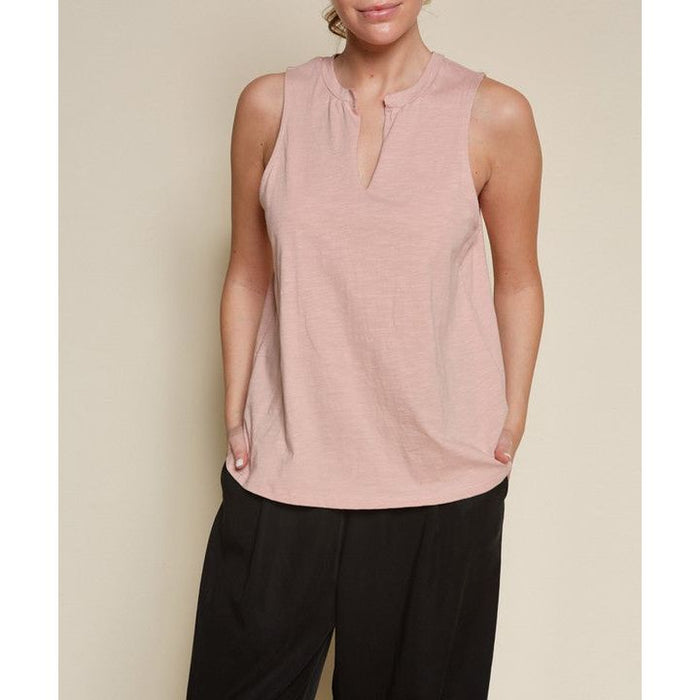 V SHAPE SLEEVELESS TOP