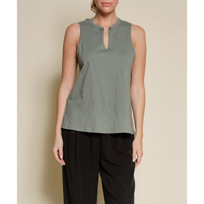 V SHAPE SLEEVELESS TOP