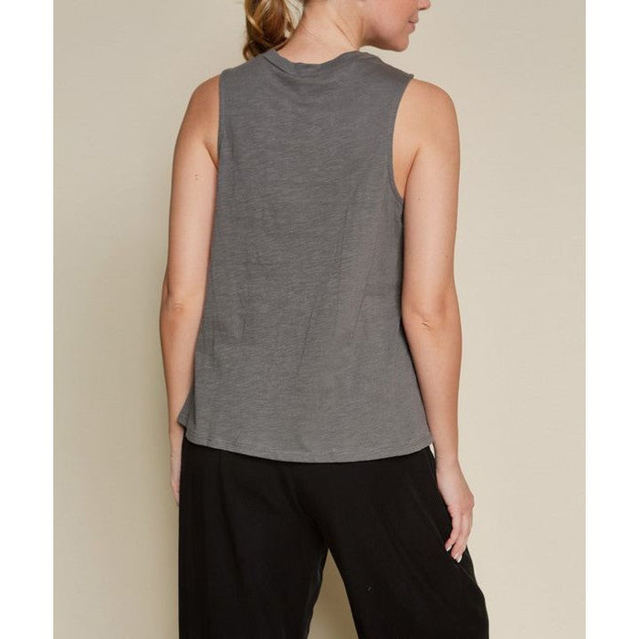 V SHAPE SLEEVELESS TOP