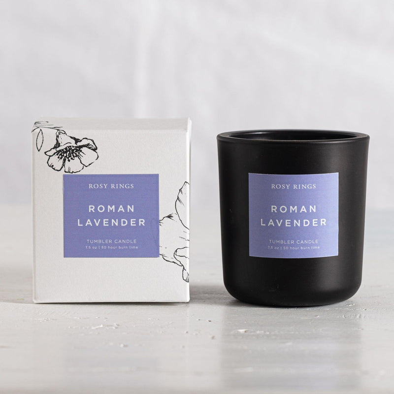 Rosy Rings Roman Lavender Boxed Glass Tumbler Candle Tumbler Candle
