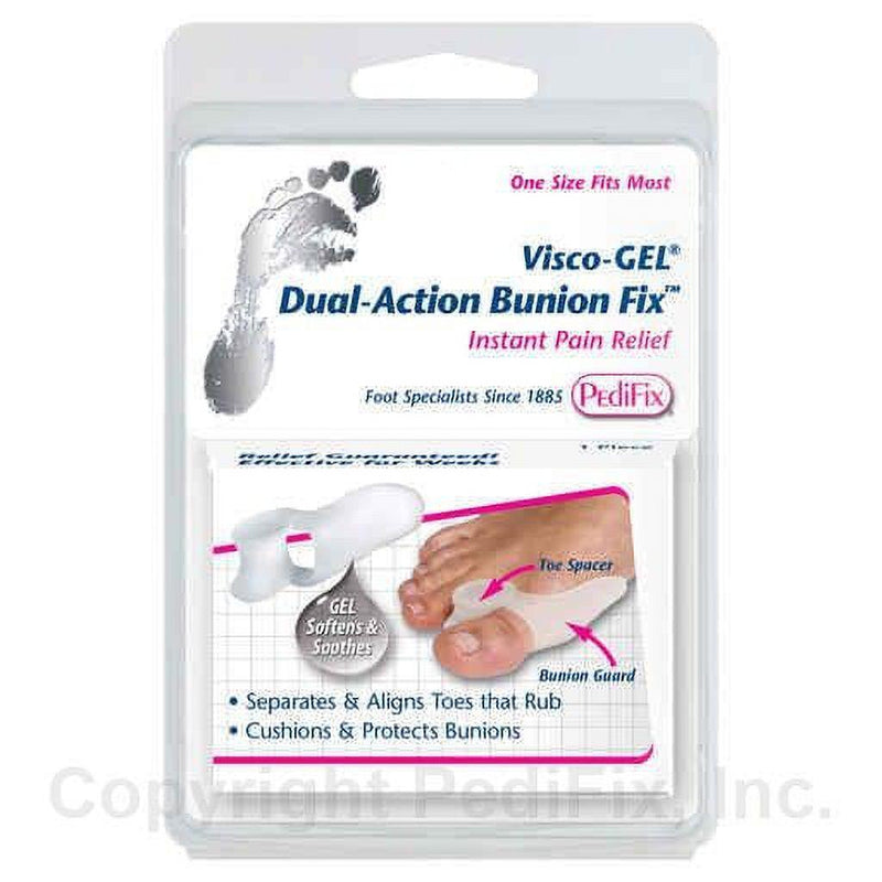 Pedifix Visco-GEL Dual Action Bunion Fix, Bunion Shield & Toe Separator Combo, 1 Count Foot Care