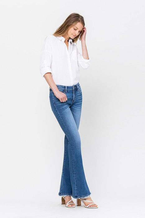 Mid Rise Flare Jeans