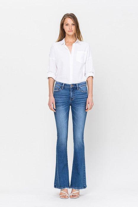 Mid Rise Flare Jeans