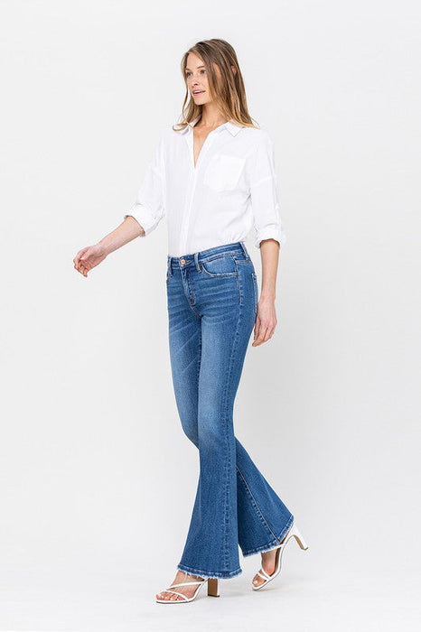 Mid Rise Flare Jeans