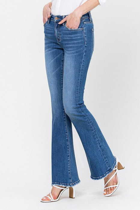 Mid Rise Flare Jeans