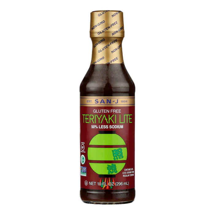 San-J Lite Teriyaki Sauce, Low Sodium, 10 fl oz, Pack of 6