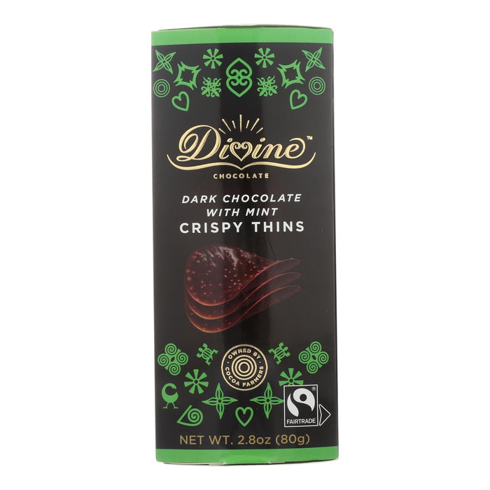 Divine Crisp Thins Dark Chocolate Mint, 12-Pack (2.8 Oz Each)