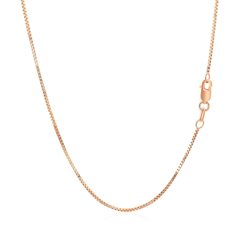 Bids.com 14k Rose Gold Classic Box Chain 0.8mm Necklaces
