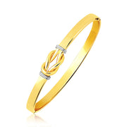 Bids.com Intertwined Knot Slip On Bangle in 14k Two-Tone Gold (5.0mm) Bracelets