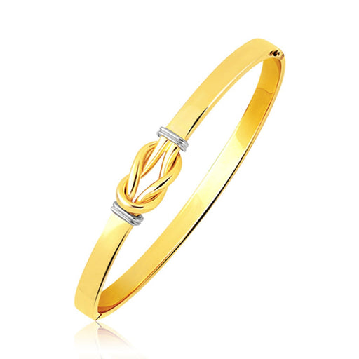 Bids.com Intertwined Knot Slip On Bangle in 14k Two-Tone Gold (5.0mm) Bracelets