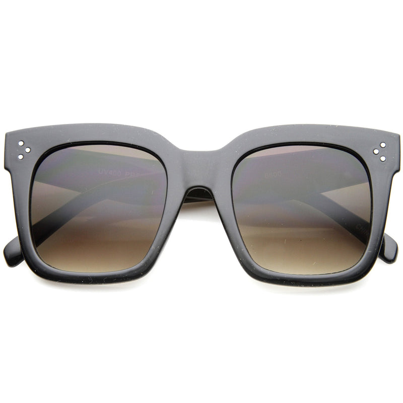 zeroUV Bold Oversize Horned Rim Flat Lens Sunglasses A101 Sunglasses