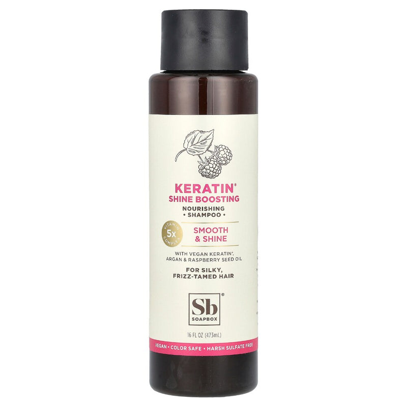 Soapbox Soapbox Nourishing Shampoo Keratin Shine Boosting For Silky Frizz-Tamed Hair - 16 Fl Shampoo